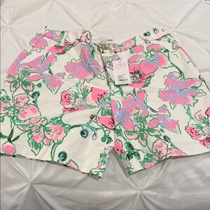NWT Lilly Pulitzer Women's Gretchen Hi Rise Floral Shorts - Size 10